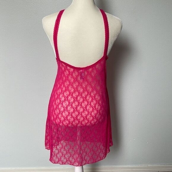 b.tempt’d lace lingerie slip.  Size Large.  Hot Pink. - Picture 3 of 3